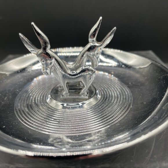 1950s Hamilton Products Donkeys Burros Pincherette Ashtray Chrome Plated - Picture 2 of 9